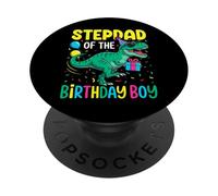 Stepdad of The Birthday Party Outfit Dinosaure Bonus Dad PopSockets PopGrip Adhésif