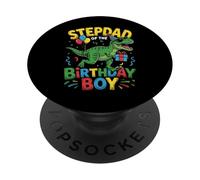 Stepdad of The Birthday Party Outfit Dinosaure Bonus Dad PopSockets PopGrip Adhésif