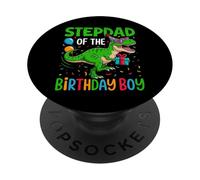 Stepdad of The Birthday Party Outfit Dinosaure Bonus Dad PopSockets PopGrip Adhésif
