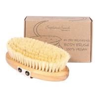 Stephanie Franck Beauty - Brosse à Sec Dynamisante Vegan - Dry Brushing Énergisant, Fibres de Tampico Naturelles & Bois FSC - Exfoliation & Raffermissement - Made in Germany