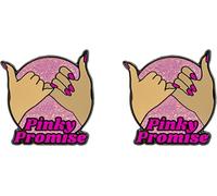 Stephanie Imports Pin's moderne en émail avec boîtier en alliage Pinky Promise