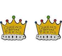 Stephanie Imports Pin's moderne en émail avec boîtier en alliage Queens Before Peens