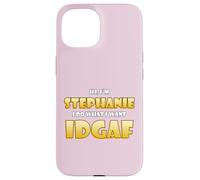 Stephanie Joke IDGAF Meme Cute Halloween Costume for Steph Coque pour iPhone 15