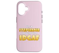 Stephanie Joke IDGAF Meme Cute Halloween Costume for Steph Coque pour iPhone 16