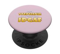 Stephanie Joke IDGAF Meme Cute Halloween Costume for Steph PopSockets PopGrip Adhésif