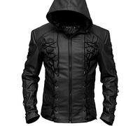Stephen Amell Green Arrow Roy Harper Veste en similicuir pour homme Noir
