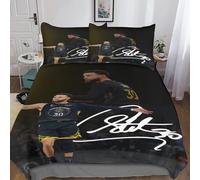 Stephen Curry Housse De Couette D Pour Lit King Avec Taies D'oreiller Assorties Basketball Stars Pi¿¿Ces Microfibre Hypoallerg¿¿Nique Et Confortable Ki