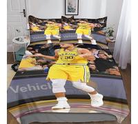 Stephen Curry Parure De Lit D Pour Chambre D'adolescent Avec Fermeture ¿¿Clair + Taies D'oreiller Pi¿¿Ces Basketball Stars Microfibre Respirante Et Dou
