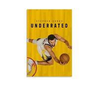 Stephen Curry Poster sur toile style sous-estimé - Décoration artistique moderne pour salon, chambre à coucher, 50 x 75 cm, style sans cadre
