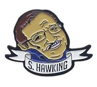 Stephen Hawking Physicien Théoricien Physique Cosmologiste Univers Théorie Science Scientist Badge en émail 3,2 cm, 1.25 Inches, Émail, émail