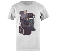 Stephen Hawking T-Shirt Homme Basic Coton Gris Cotton Male T-Shirt Grey Men