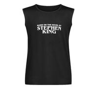 Stephen King Based on The Novel Men Black Sleeveless T-Shirt Print Unisex Cotton Tee Shirt XXL
