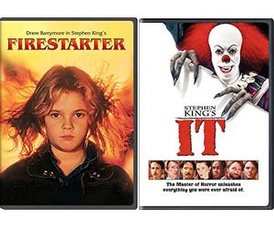 Stephen King Horror DVD Bundle - IT & Firestarter 2-Movie Set Double feature 80's classics