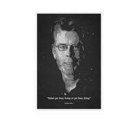 Stephen King Poster sur toile avec citation de motivation 0 - Décoration pour chambre à coucher, bureau, chambre à coucher, cadeau (60 x 90 cm)