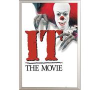 Stephen King's - ES - Poster - Movie, The - 1990 Key Art + cadre amovible, Shinsuke® Maxi aluminium argenté, vitre acrylique