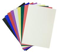 Stephens Lot de 10 feuilles cartonnées pailletées Couleurs assorties Format A4 220 g/m²