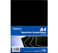 Stephens Pack de 10 feuilles de papier carbone pour Machine à écrire Noir