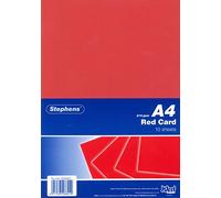 Stephens Pack de 10 feuilles de papier cartonné Rouge