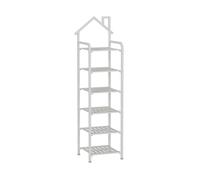 STEPHM Étagère à Chaussures étroite, étagère à Chaussures Robuste en métal avec séparateurs en Plastique, étagère de Rangement for Chaussures autoportante(6-Tier)