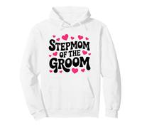 Stepmom of Groom Retro Hearts Retro Wedding Shower Sweat à Capuche