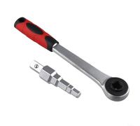 Stepped Radiator Spanner Set 10-21mm Carbon Steel Ratchet Handle Wrench Kit 276mm For Radiator Valves Carbon Steel Radiator Nipple Tool 5 Sizes Silver Black Heating Spanner 10mm To 21mm With (A)