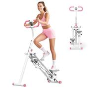 Stepper 2026 pour exercices de gym à domicile, machine d'escalade verticale, entraînement croisé avec écran LCD, pédale portable pliable, guidon (blanc)