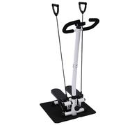Stepper de fitness 2 en 1 pour la maison, avec cordes de puissance et guidon, écran LCD, hauteur réglable, silencieux et antidérapant, équipement de fitness pour jambes/bras jusqu'à 150 kg