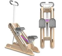 Stepper d'escalier pliable avec guidon réglable et pédales pour un entraînement complet du corps à la maison