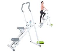 Stepper d'escalier pour exercice de gym à domicile, monte-escalier vertical compact, pliable, nouvelle version avec pédales antidérapantes, guidon réglable pour entraînement complet du corps