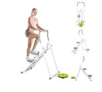 Stepper d'escalier pour exercice de gym à domicile, monte-escalier vertical pliable avec guidon et pédale réglables, blanc