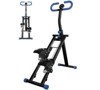 Stepper d'escalier pour usage domestique, monte-escalier pliable, machine verticale portable avec poignée réglable, grande pédale, machine d'exercice pour cardio et entraînement corporel, bleu +