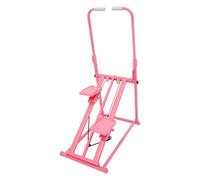 Stepper d'escalier rose pour la maison, machine d'escalade verticale en | Climber compact pliable pour entraînement de tout le corps, jusqu'à 100 kg, guidon et pédales réglables