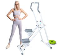 Stepper Escalier Machine d'Escalier Verticale Pliable pour Entraînement Complet du Corps, Stepper Fitness Appartement Sport avec Guidon Réglable et Écran LCD, Capacité 150kg