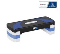 Stepper Fitness Aerobic - Aosom.fr x FFHandball - hauteur reglable surface antiderapante 80 x 31 x 20 cm noir bleu
