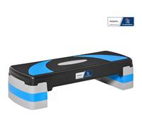 Stepper Fitness Aerobic - Collaboration Aosom.Fr X Ffhandball - Hauteur Reglable Surface Antiderapante - Noir Bleu