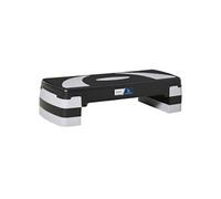 Stepper fitness aerobic - collaboration Aosom.fr x FFHandball - hauteur reglable surface antiderapante - noir gris Noir