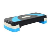 HOMCOM Stepper fitness aerobic hauteur reglable surface antiderapante 80 x 31 x 20 cm noir bleu