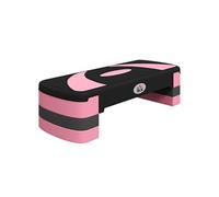 HOMCOM Stepper Fitness Aérobic Hauteur réglable 10/15/20 cm Surface antidérapante 80 x 31 x 20 cm Noir Rose Clair