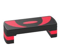 HOMCOM Stepper Fitness Aérobic Hauteur réglable 10/15/20 cm Surface antidérapante 80 x 31 x 20 cm Noir Rouge