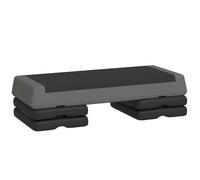 Stepper Fitness Aérobic - SPORTNOW - 3 Niveaux Hauteur Réglable 10,5/15,5/20,5 cm - Capacité 250 kg - PE - Gris