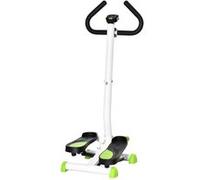 HOMCOM Stepper avec Guidon Stepper Fitness Appartement écran LCD résistance réglable Exercise Hanches Jambes lombes pour Maison Acier Blanc, Vert, Noir