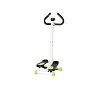 HOMCOM Stepper avec Guidon Stepper Fitness Appartement écran LCD résistance réglable Exercise Hanches Jambes lombes pour Maison Acier Blanc, Vert, Noir
