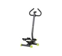 Stepper Fitness avec guidon ergonomique - écran LCD multifonction - résistance réglable - acier gris vert noir