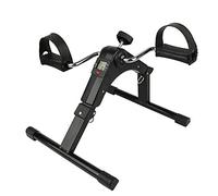 Stepper Horizontal, Stepper Horizontal avec Instrument, entraîneur de Bras et de Jambes Pliable, Appareil de Fitness pour Bureau à Domicile 37 * 50 * 23,5 cm Noir Pur