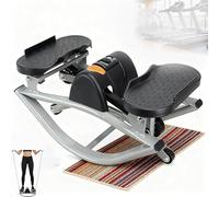 Stepper latéral côte à côte, stepper compact d'un côté à l'autre avec affichage numérique et bandes de résistance, machine d'exercice pour jambes, fessiers et cardio, appareil de fitness à usage