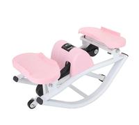Stepper Swing, Stepper Haut en Bas Platzsparender Mini-Stepper Mit Widerstandsbander - Niedrigschlagiger Heimtrainer Mit Digitalem Monitor, Pedalier D Appartement(Pink)