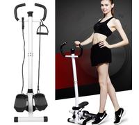 Stepper Vélo de fitness Swing Stepper avec écran LCD Stepper avec guidon Entraîne les muscles des jambes
