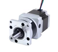 STEPPERONLINE Moteur pas-à-pas bipolaire Nema 23 - Longueur : 54,5 mm - Avec rapport de réduction 10:1 - Série MG - Engrenage planétaire