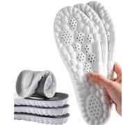 Steppers Insoles for Men Women,4D Breathable Memory Foam Cloud Massage Insoles, Enhanced Arch Support & Cushioned Comfort,Relief Foot Pain,Fits All Shoe Types 3 paires de semelles