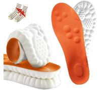 Steppers Insoles pour Homme et Femme, 4D Technology Memory Foam Shock Insoles, avec Support de la Voûte Plantaire, Évacue l'Humidité, Noir